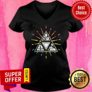 Alternative view of Funny Legend Of Zelda Triforce Multi Shirt