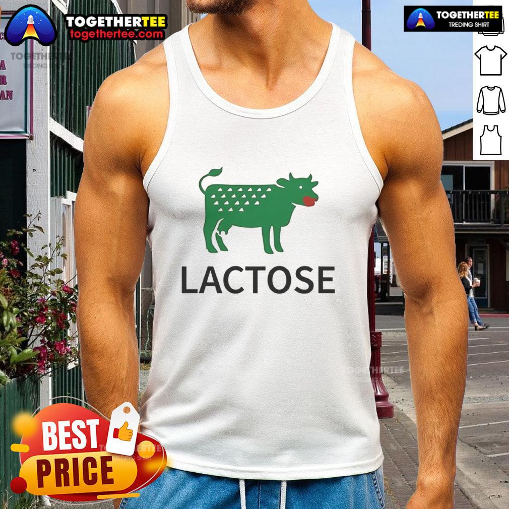 Top Lactose Cow Parody Logo T-Shirt - Image 4