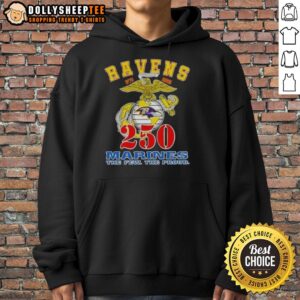 Alternative view of Good Baltimore Ravens X U.S.M.C 250th Birthday Celebration Shirt