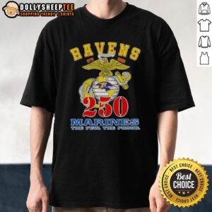 Good Baltimore Ravens X U.S.M.C 250th Birthday Celebration Shirt
