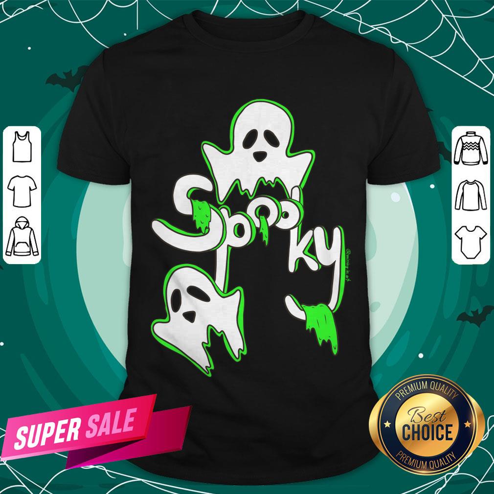 Awesome Spooky Ghosts With Green Slime T-Shirt