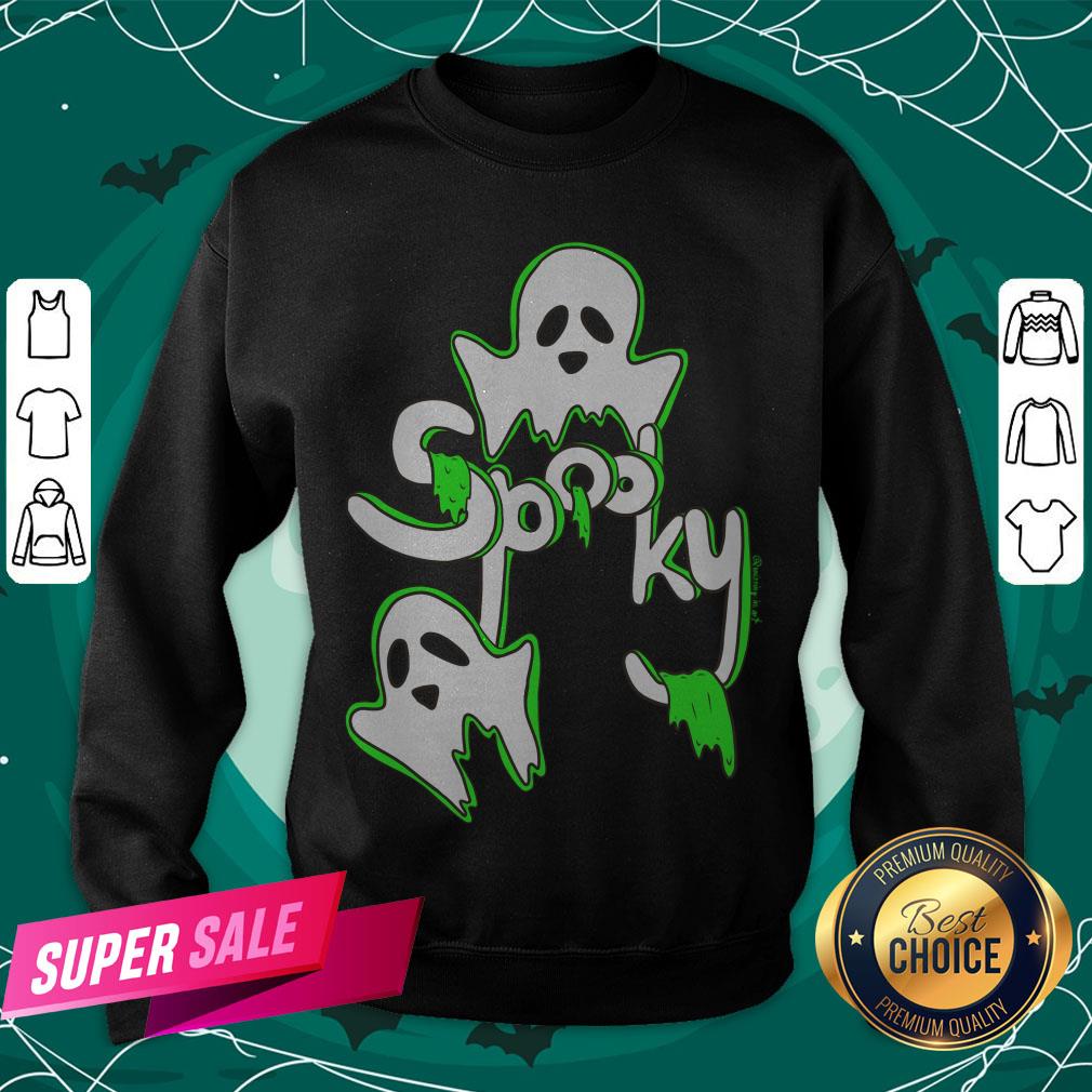 Awesome Spooky Ghosts With Green Slime T-Shirt - Image 4