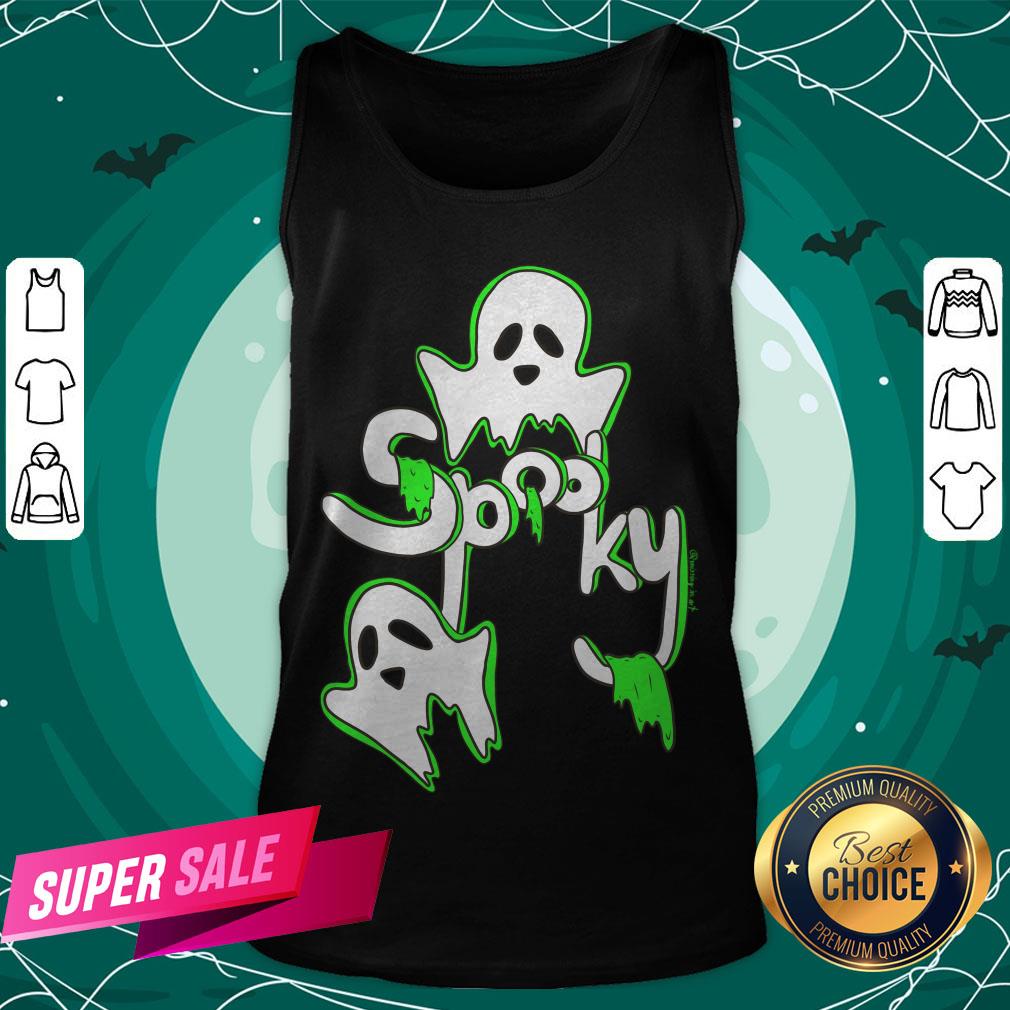 Awesome Spooky Ghosts With Green Slime T-Shirt - Image 3