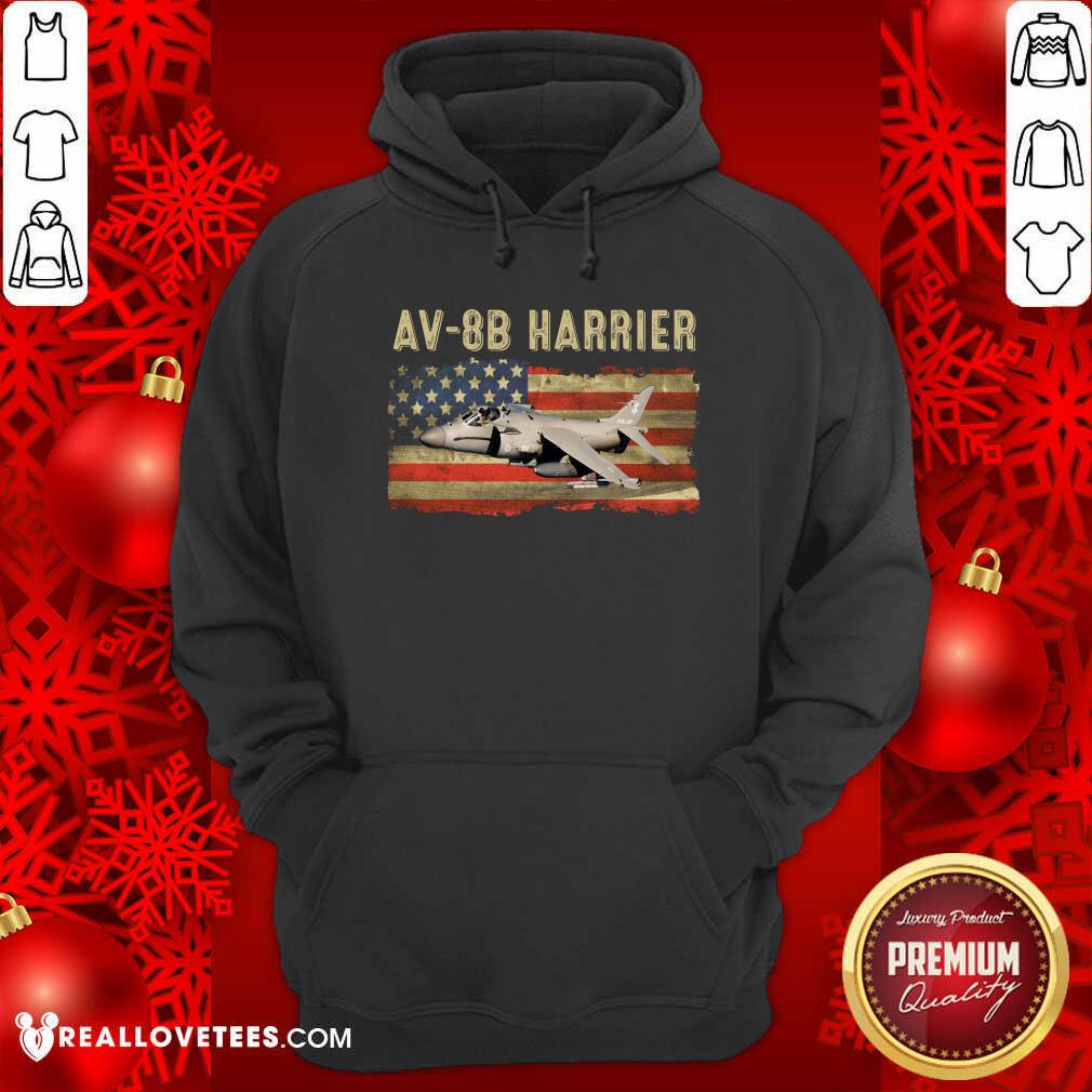 Av 8B Harrier For Pilot And Aircraft Flying Airplanes American Flag Shirt - Image 2