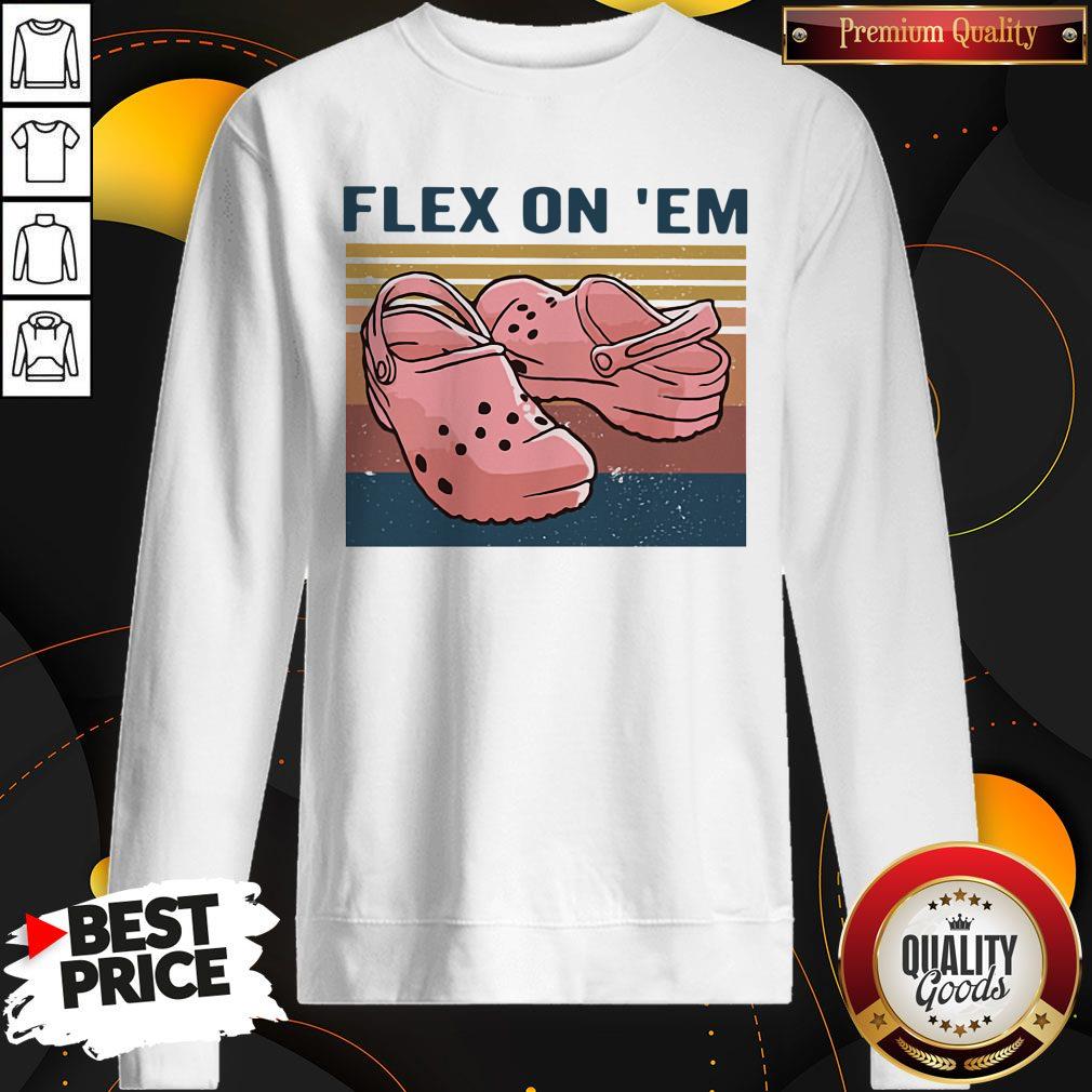 Premium Croc Flex On Em Vintage Shirt - Image 4