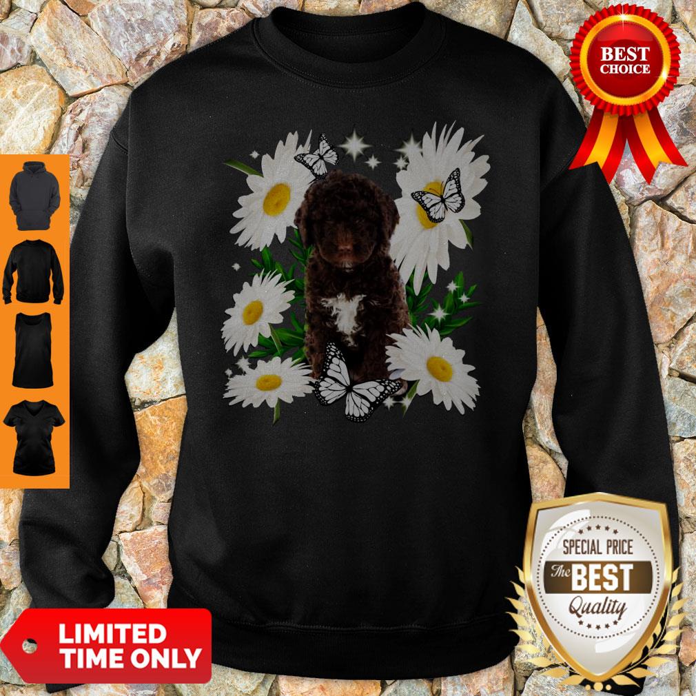 Official Spanish Water Dog Daisy Flower Classic Shirt - Image 5