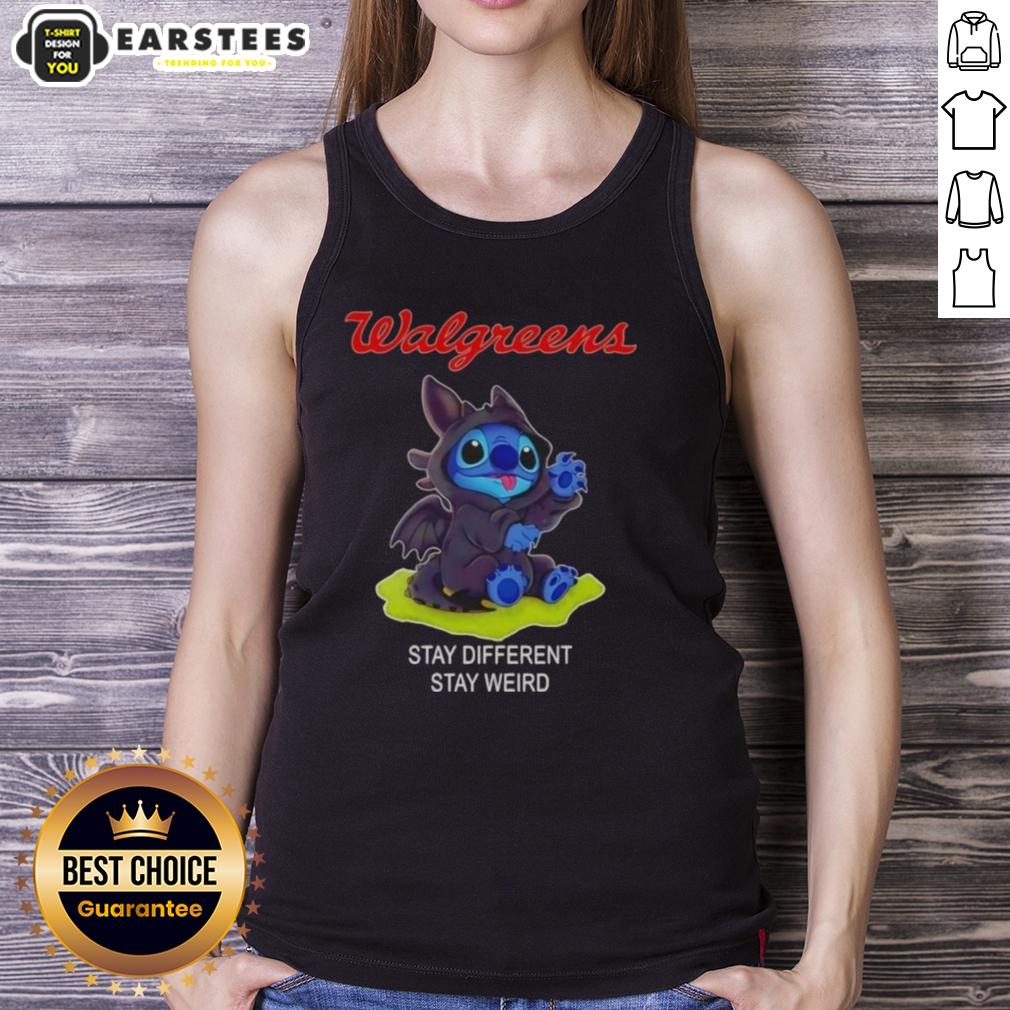 Cute Stitch Cosplay Toothless X Walgreens Stay Different Stay Weird T-Shirt - Image 4