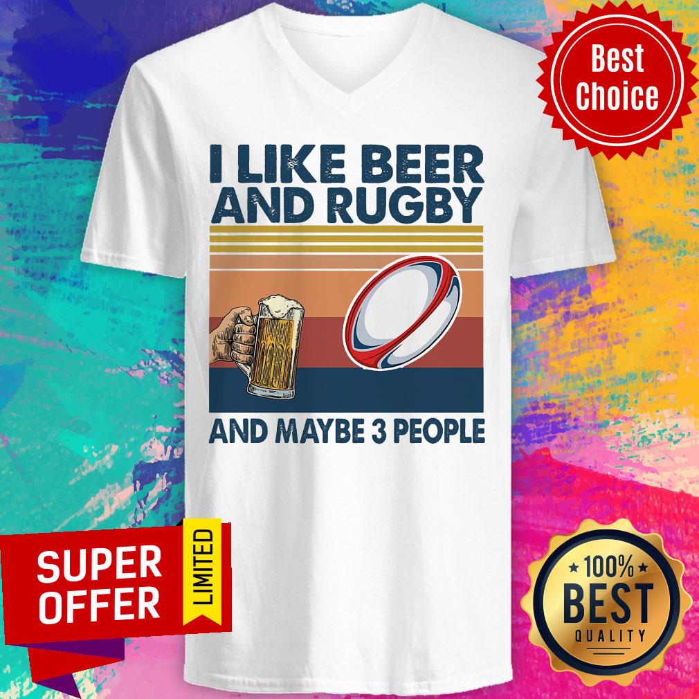 Official I Like Beer And Rugby And Maybe 3 People Shirt - Image 4