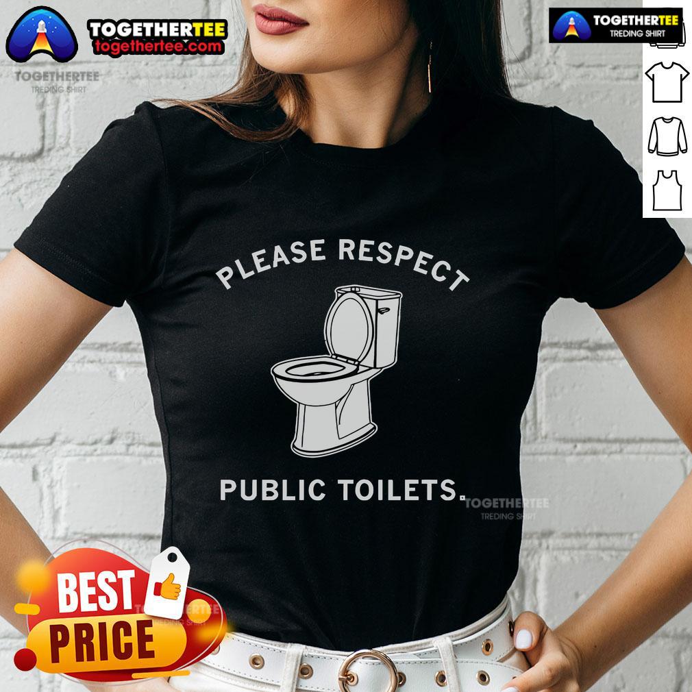 Official Please Respect Public Toilets T-Shirt - Image 3