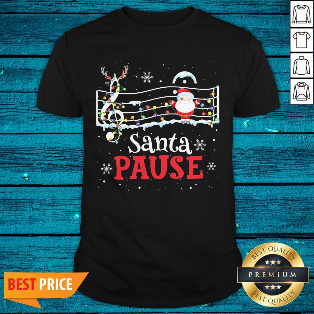 Attractive Santa Pause Music Bar Christmas 2020 Shirt