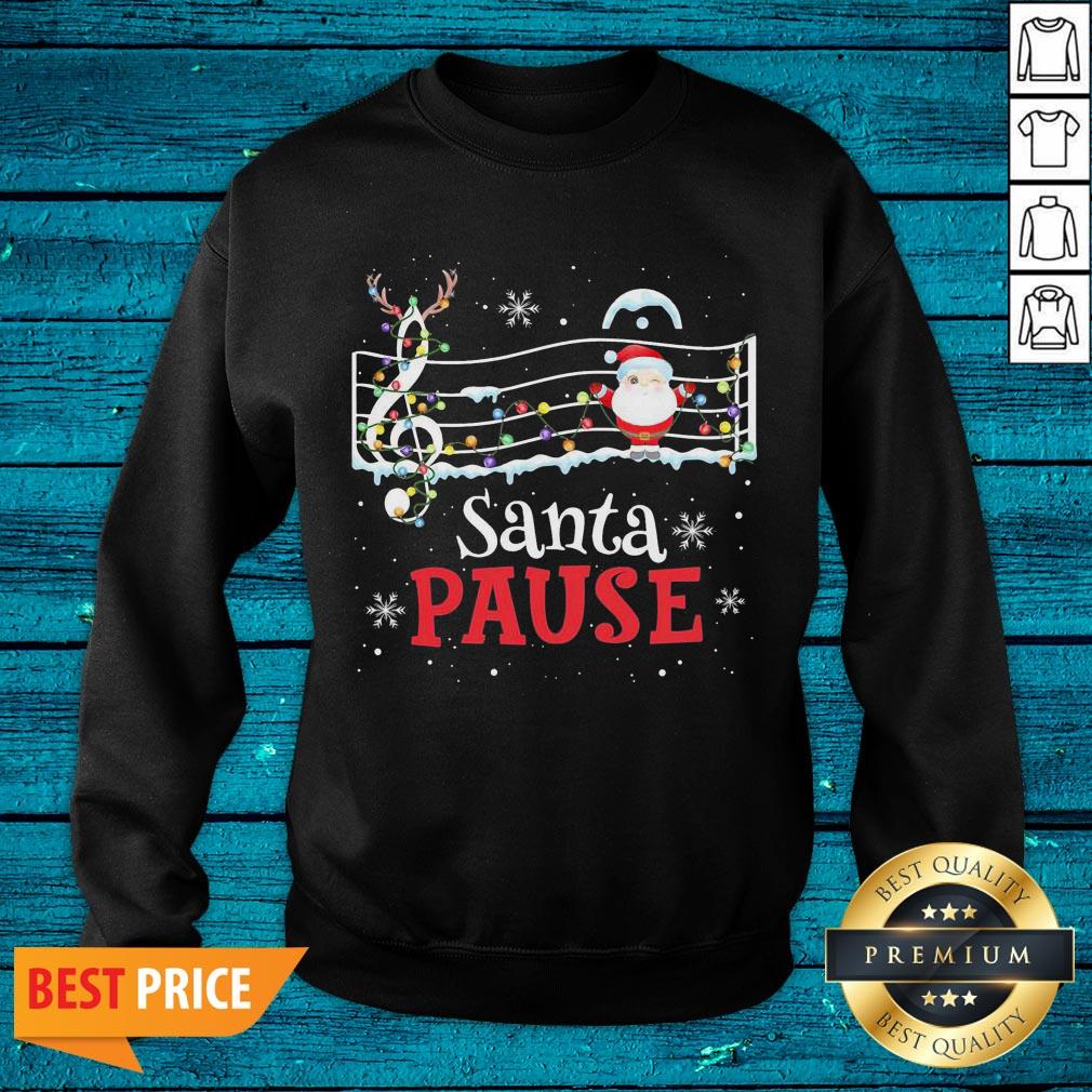 Attractive Santa Pause Music Bar Christmas 2020 Shirt - Image 2