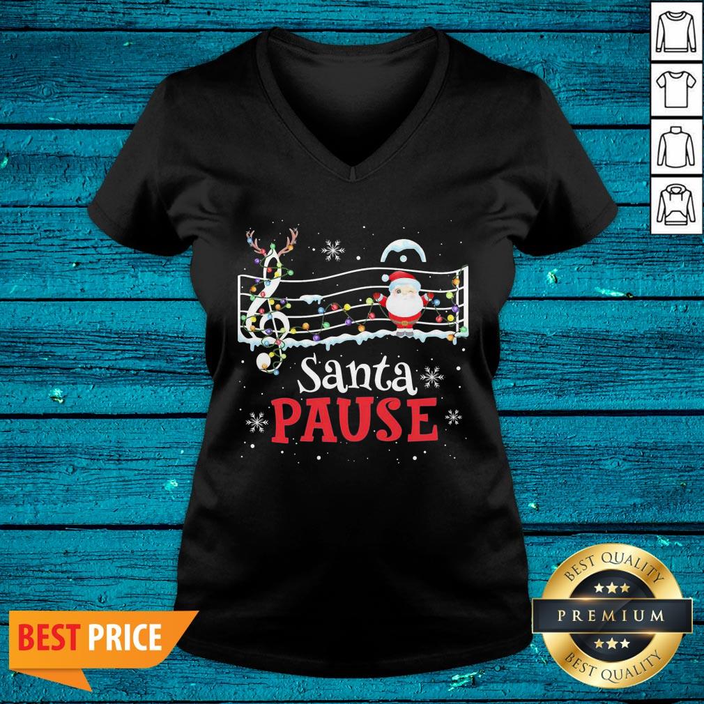 Attractive Santa Pause Music Bar Christmas 2020 Shirt - Image 4