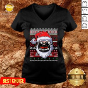 Alternative view of Cute Merry Christmas Quarantine Ugly Santa Mask Sweater Shirt
