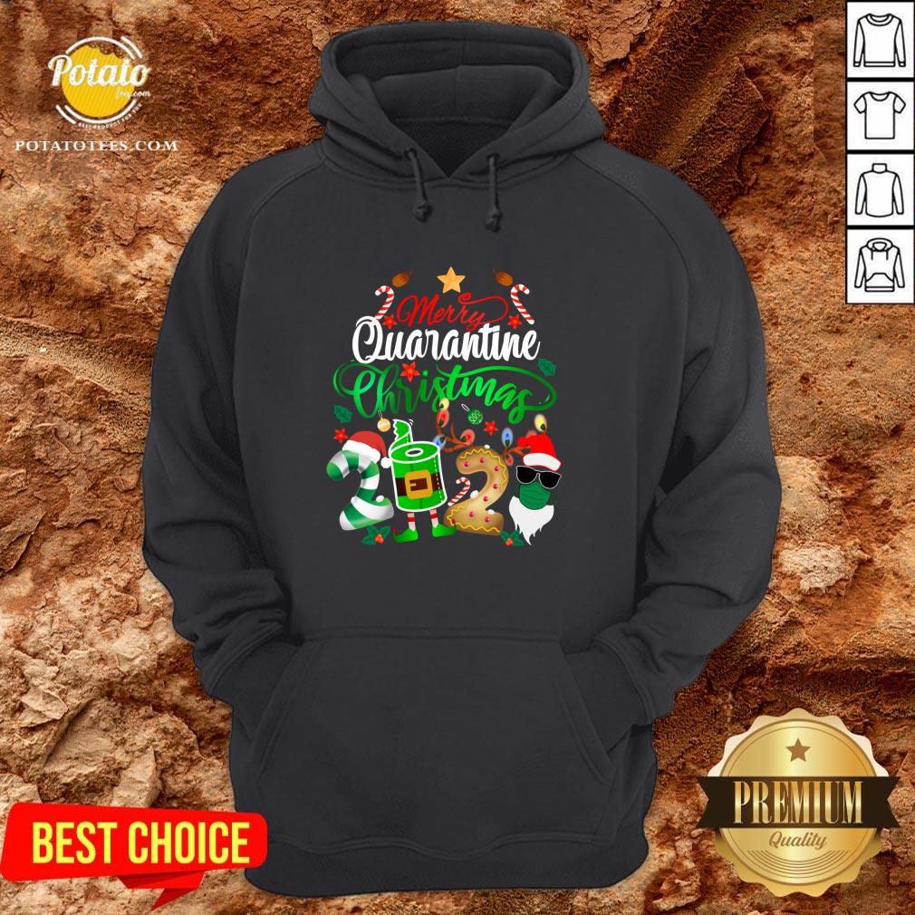 Funny Merry Quarantine Christmas 2020 Elf Santa Claus Face Mask Shirt - Image 5