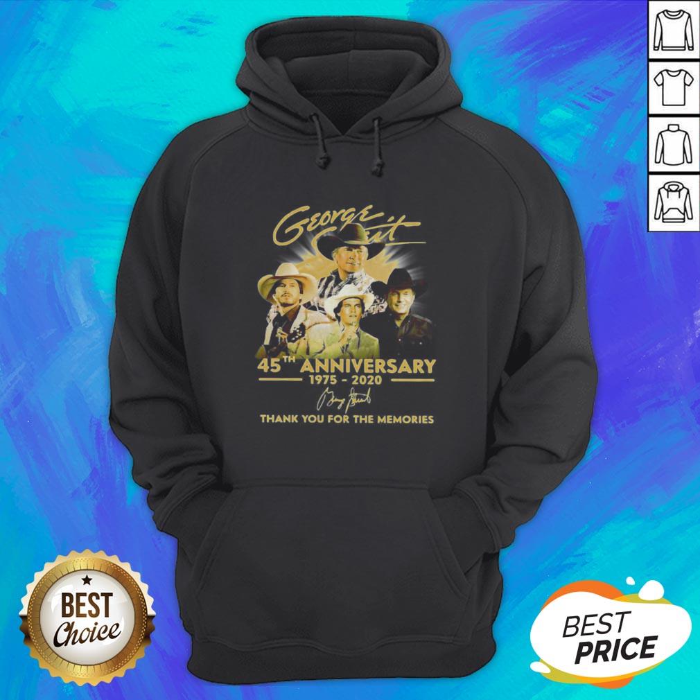 George Strait 45th Anniversary 1975 2020 Signature Thank You For The Memories Shirt - Image 3