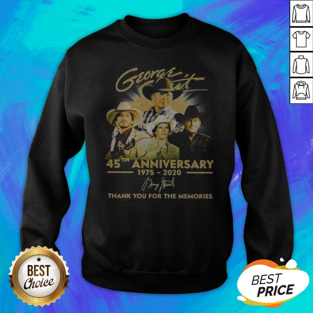 George Strait 45th Anniversary 1975 2020 Signature Thank You For The Memories Shirt - Image 2