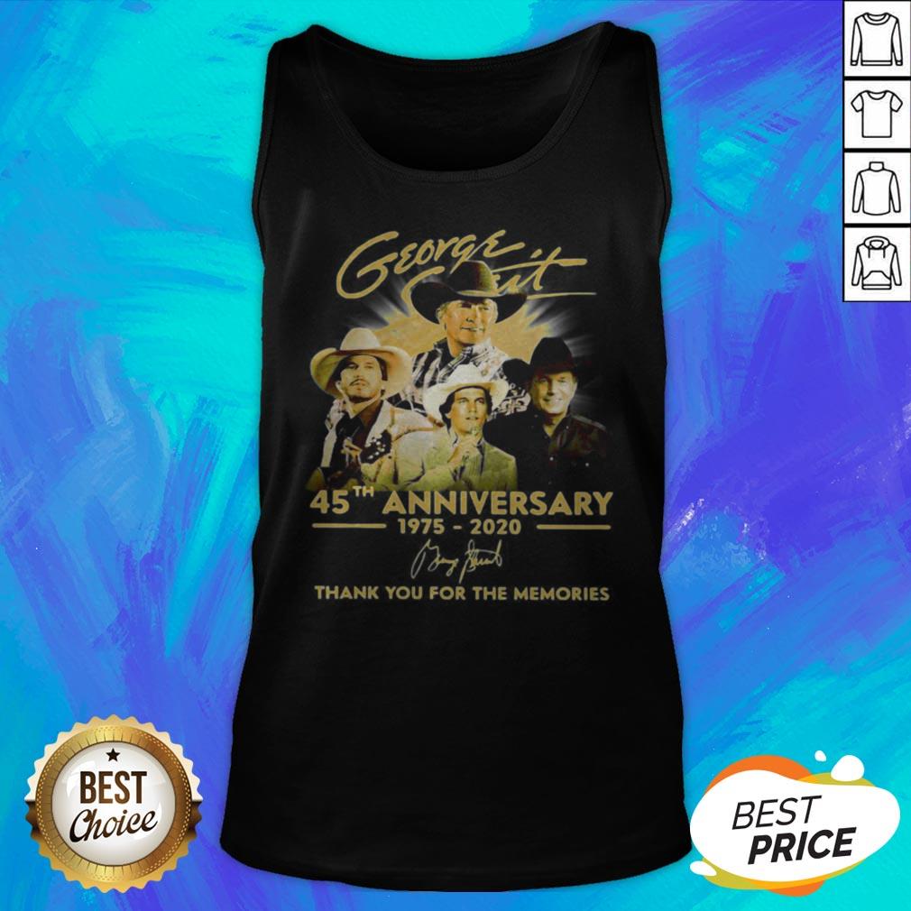 George Strait 45th Anniversary 1975 2020 Signature Thank You For The Memories Shirt - Image 5