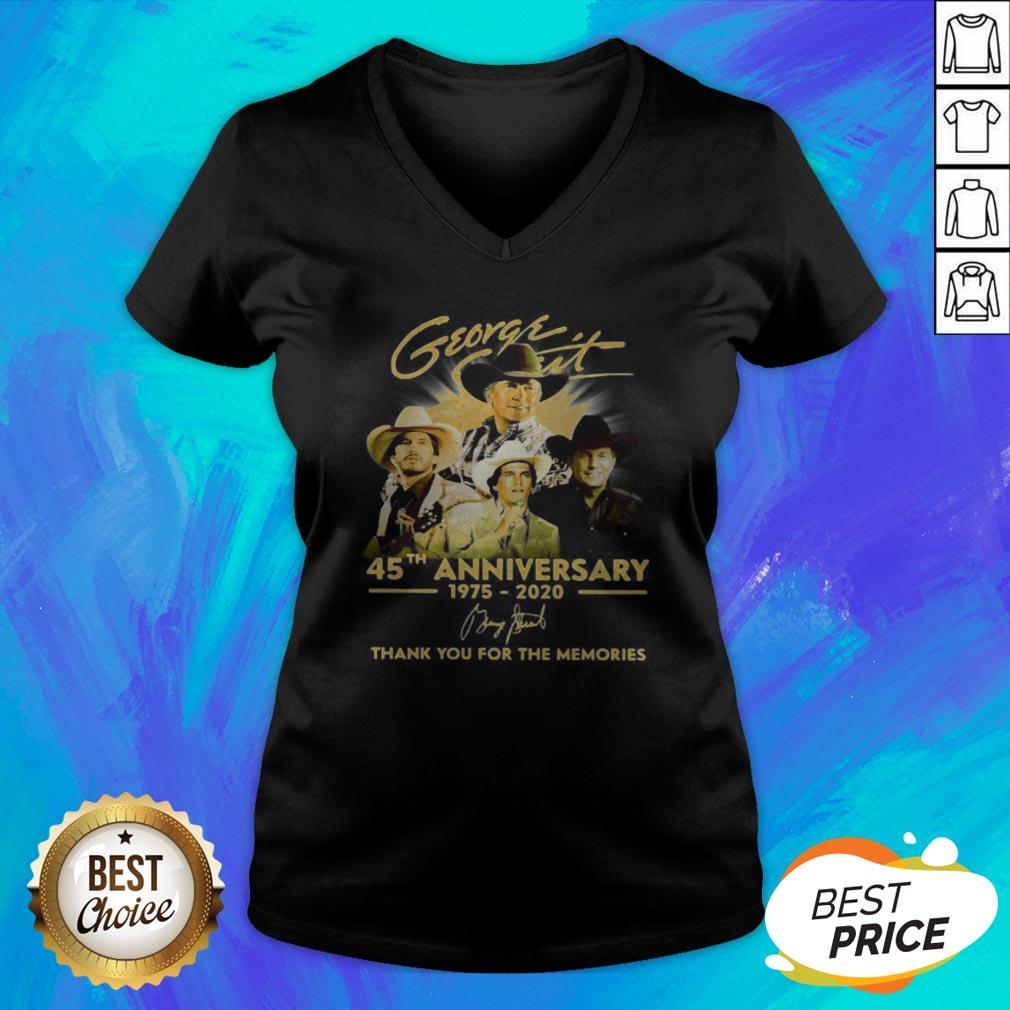 George Strait 45th Anniversary 1975 2020 Signature Thank You For The Memories Shirt - Image 4