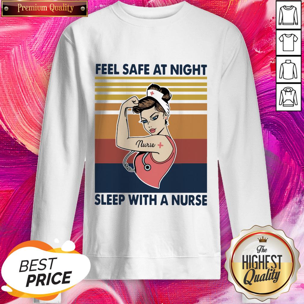 Strong Nurse Woman Feel Safe At Night Sleep With A Nurse Vintage Shirt - Image 4