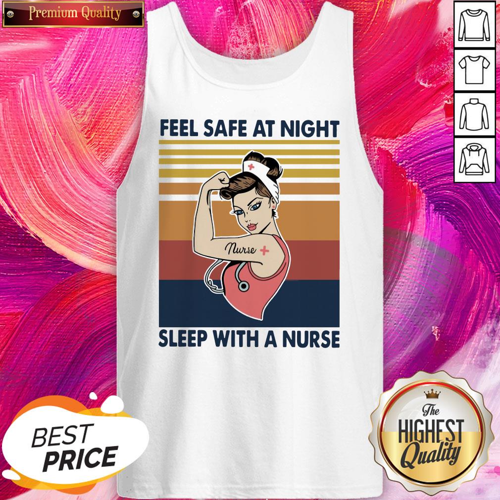 Strong Nurse Woman Feel Safe At Night Sleep With A Nurse Vintage Shirt - Image 3