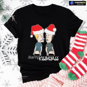 Beavis and Butt-Head Merry Kissmyass Christmas T-Shirt
