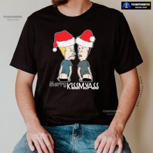 Alternative view of Beavis and Butt-Head Merry Kissmyass Christmas T-Shirt