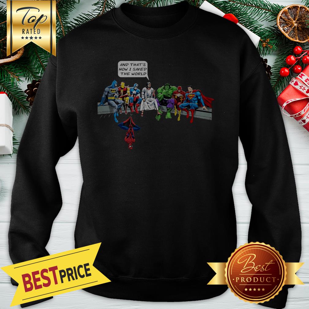 Five Up Tees And That's How I Saved The World Jesus Superheroes Men's Shirt - Image 3