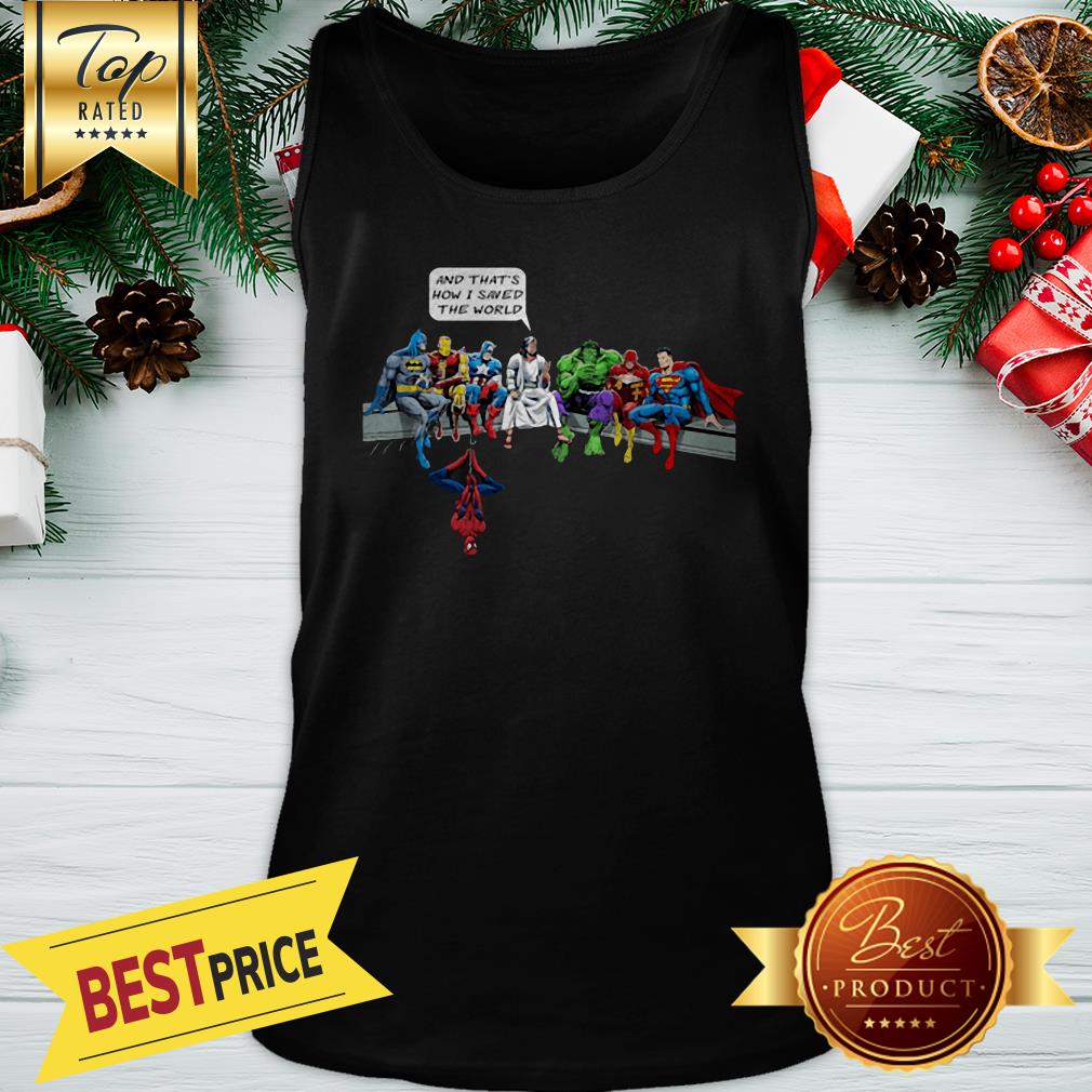 Five Up Tees And That's How I Saved The World Jesus Superheroes Men's Shirt - Image 5