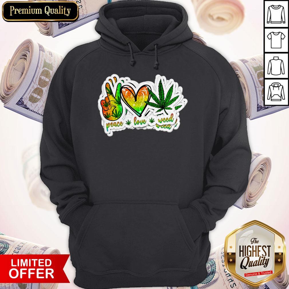 Happy Peace Love Weed Shirt - Image 4