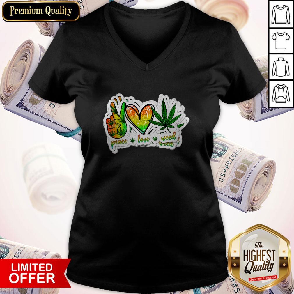 Happy Peace Love Weed Shirt - Image 2