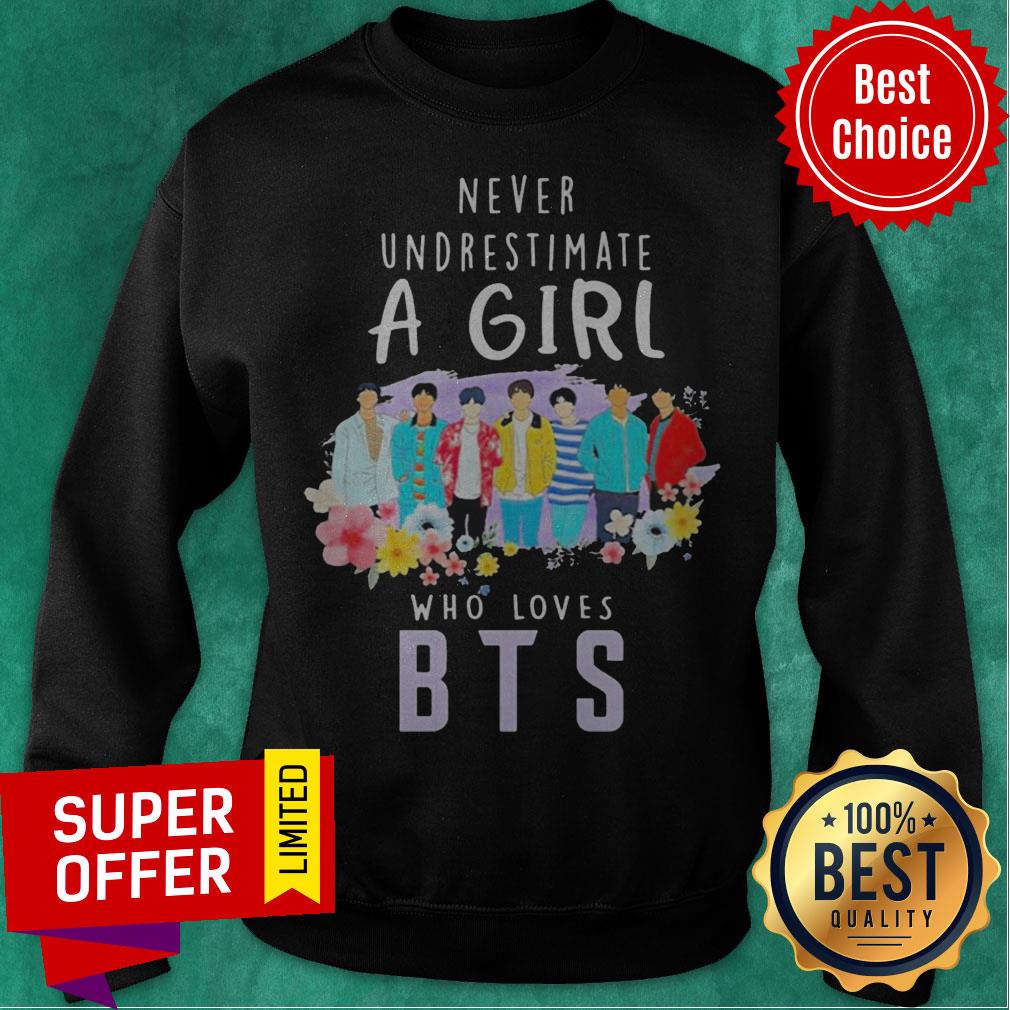 Nice Never Underestimate A Girl Who Loves BTS Shirt - Image 3