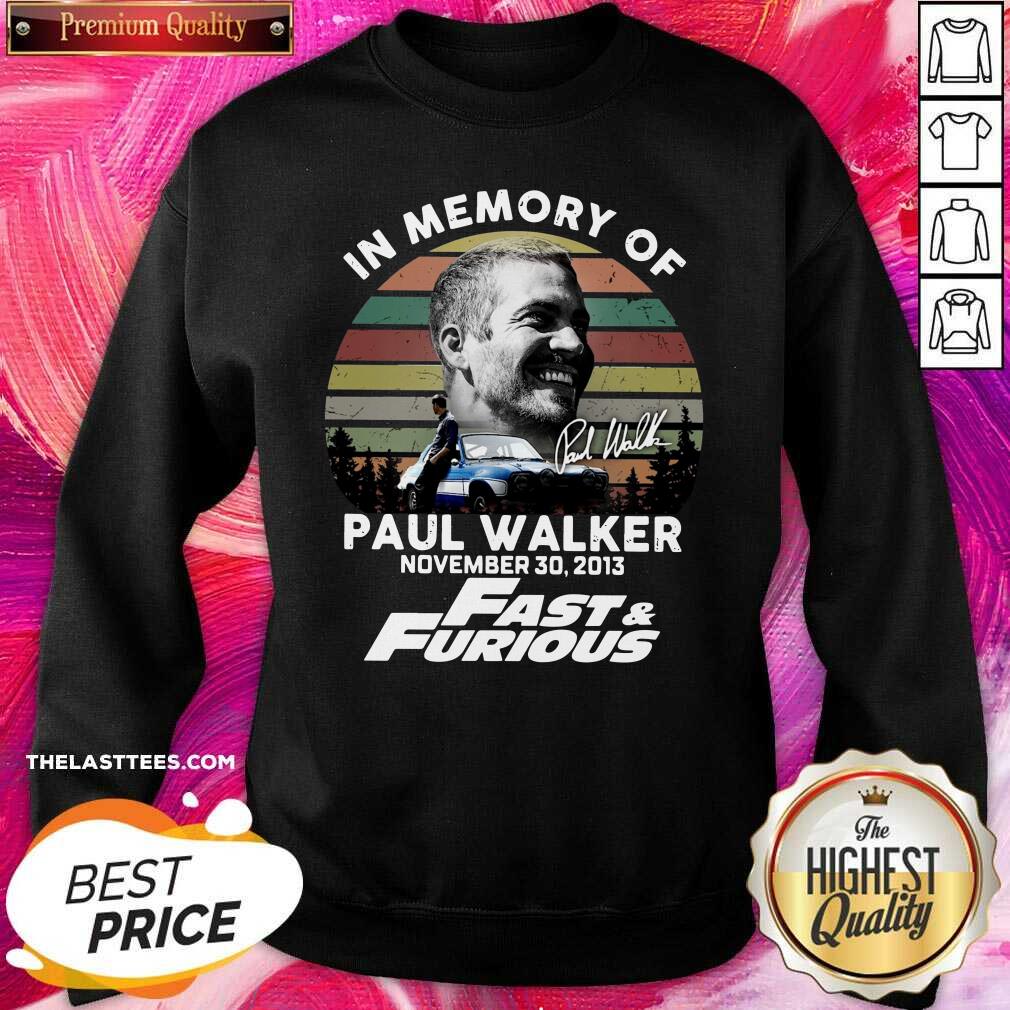 Official In Memory Of Paul Walker November 30 2013 Vintage Shirt - Image 5