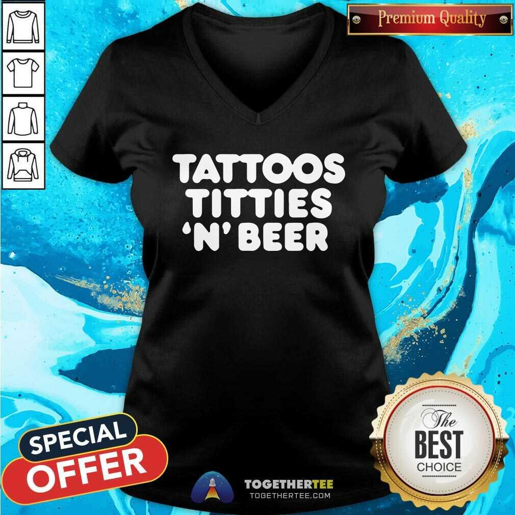 Original Tattoos Titties N Beer Shirt - Image 3
