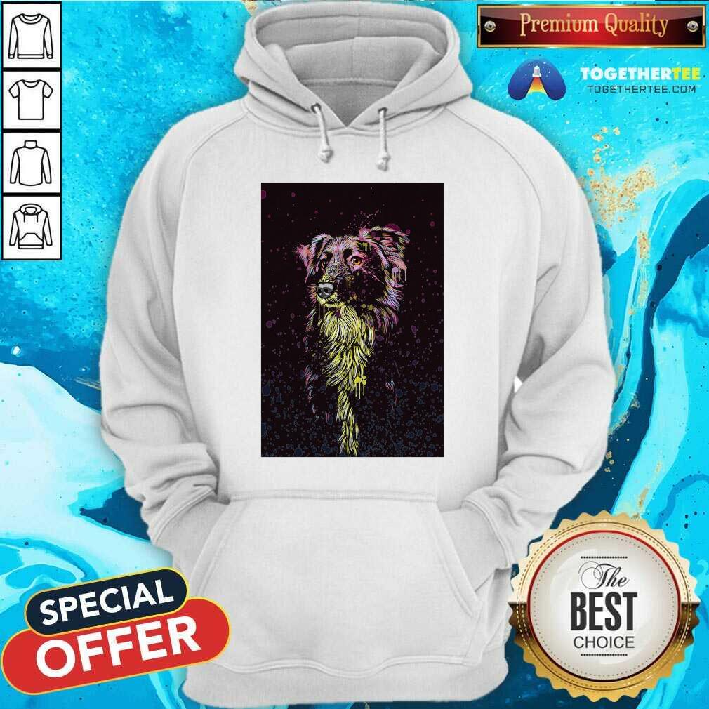 Premium Border Collie Color Paint Vertical Shirt - Image 5
