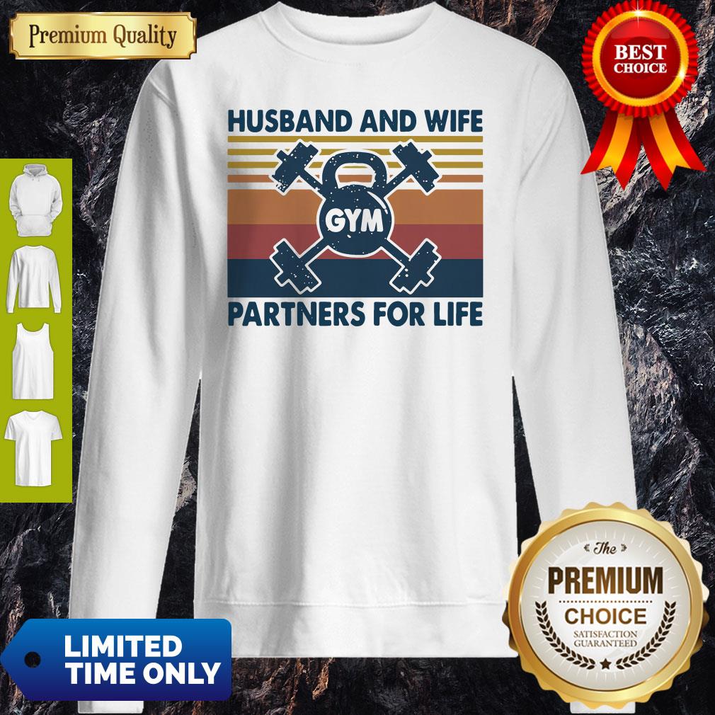 Gym Husband And Wife Partners For Life Vintage Shirt - Image 5