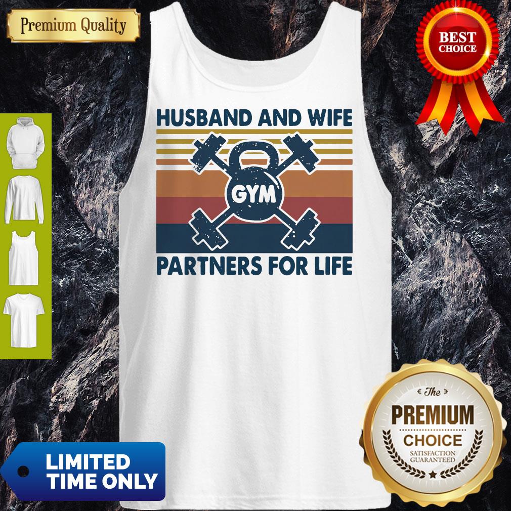 Gym Husband And Wife Partners For Life Vintage Shirt - Image 3
