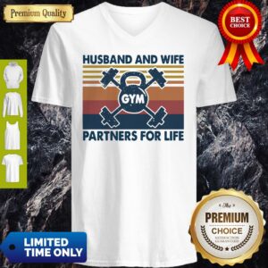 Alternative view of Gym Husband And Wife Partners For Life Vintage Shirt