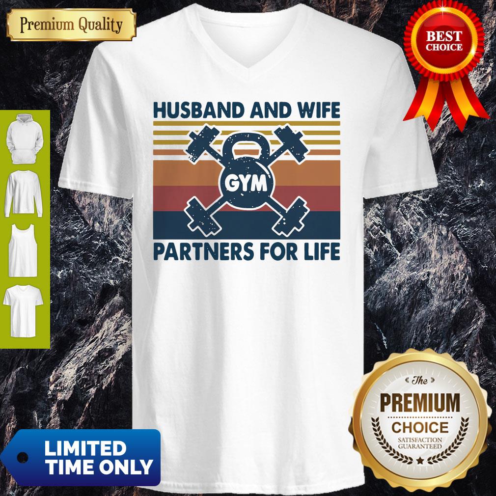 Gym Husband And Wife Partners For Life Vintage Shirt - Image 2