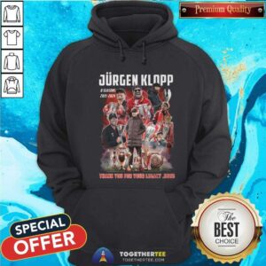 Alternative view of Nice Jurgen Klopp 2015-2024 Thank You For Your Legacy Boss T-Shirt