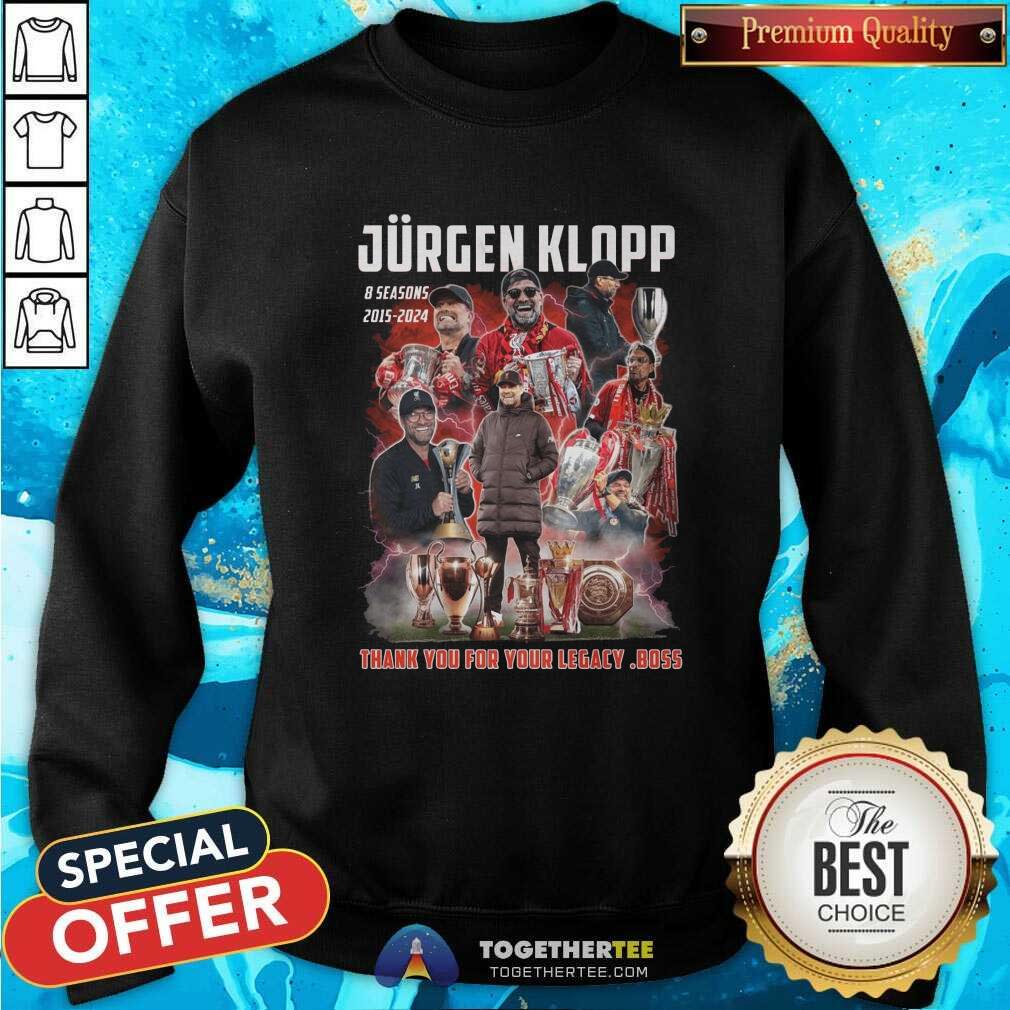 Nice Jurgen Klopp 2015-2024 Thank You For Your Legacy Boss T-Shirt - Image 5
