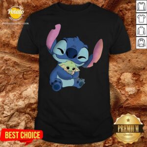 Disney Stitch Hugs Baby Yoda Shirt