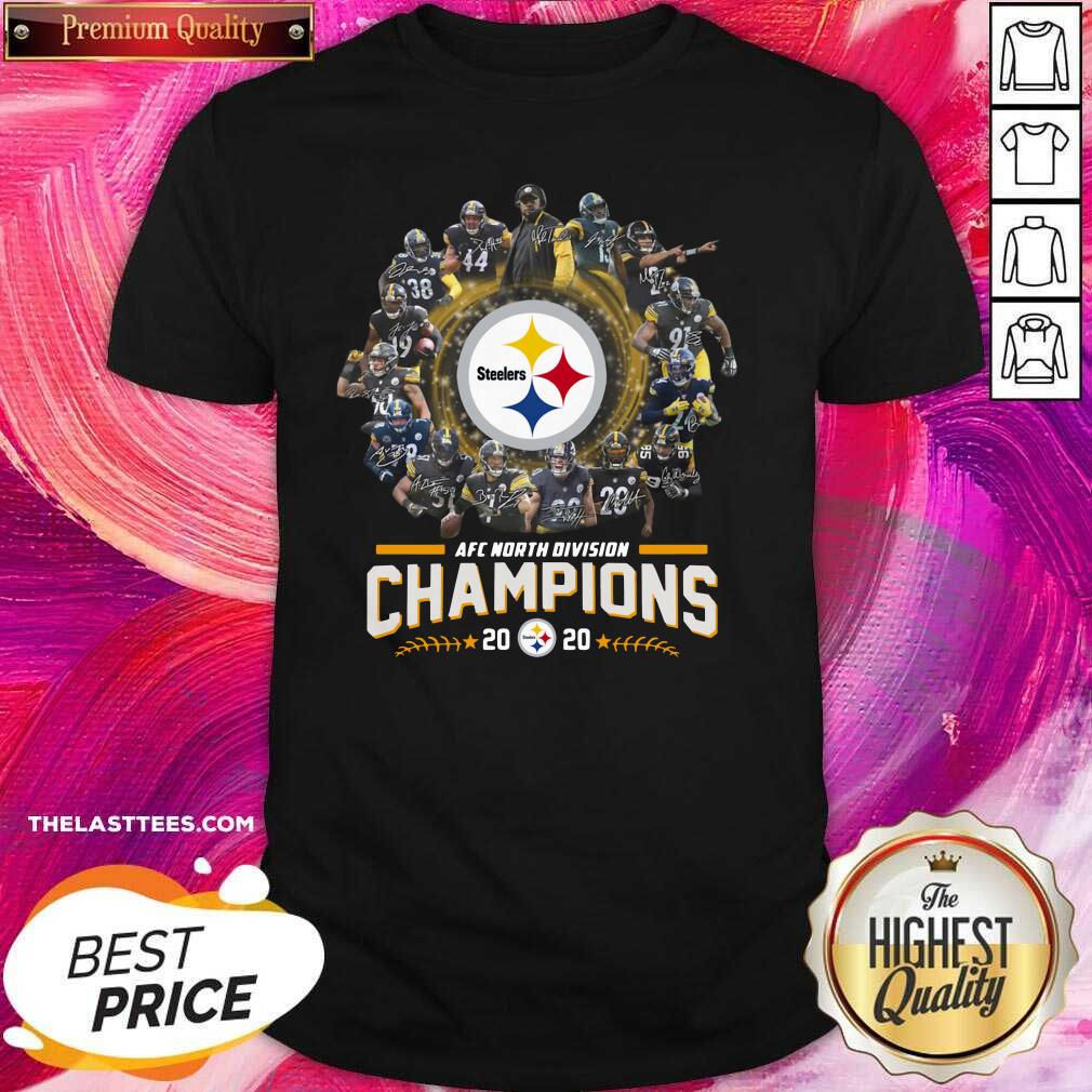 Good Afc North Division Champions 2020 Pittsburgh Steelers Signatures Shirt