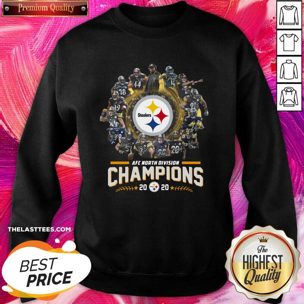 Good Afc North Division Champions 2020 Pittsburgh Steelers Signatures Shirt - Image 4