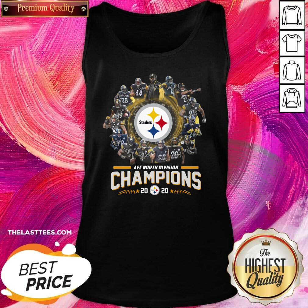Good Afc North Division Champions 2020 Pittsburgh Steelers Signatures Shirt - Image 3