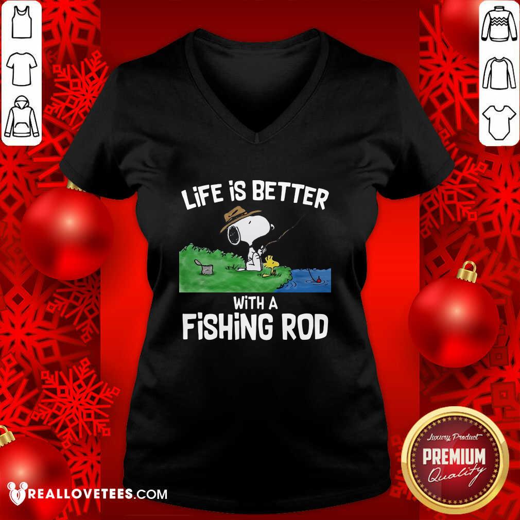 Hot Snoopy Life Is Better With A Fishing Rod Shirt - Image 5