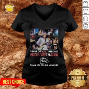 Alternative view of Top Eddie Van Halen 65 Years Of 1955 2020 Thank You For The Memories Signature Shirt