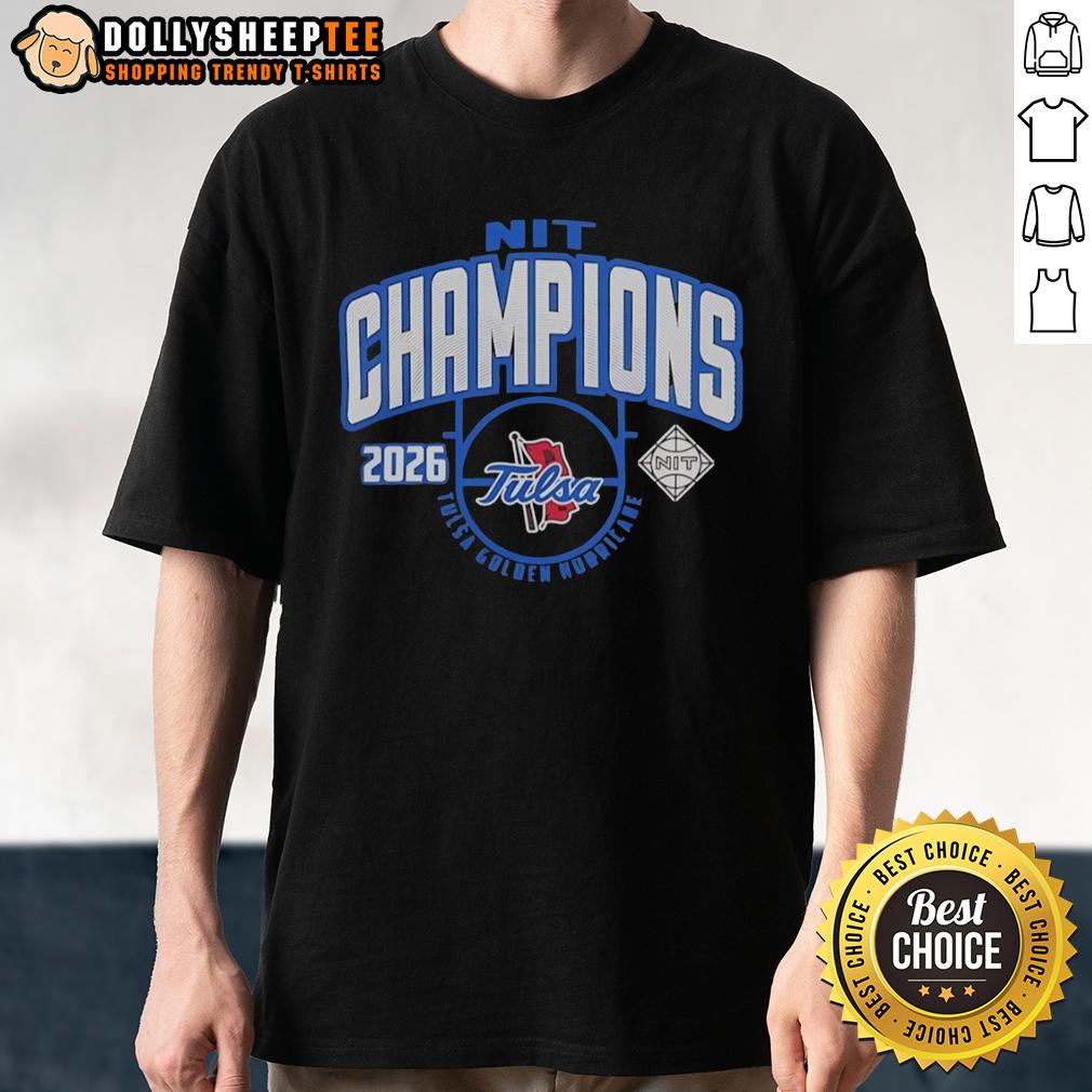Awesome Tulsa Golden Hurricane 2026 Men's Basketball NIT Champions T-Shirt