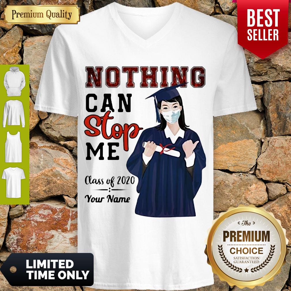 NICE GRADUATION NOTHING CAN STOP ME CLASS OF 2020 YOUR NAME SHIRT - Image 5