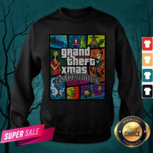 Alternative view of Grand Theft Xmas Halloween Town Shirt