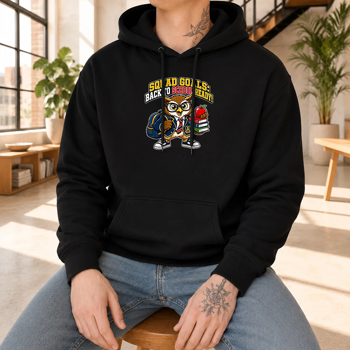Hot Back To School Owl Mascot Squad Shirt - Image 2